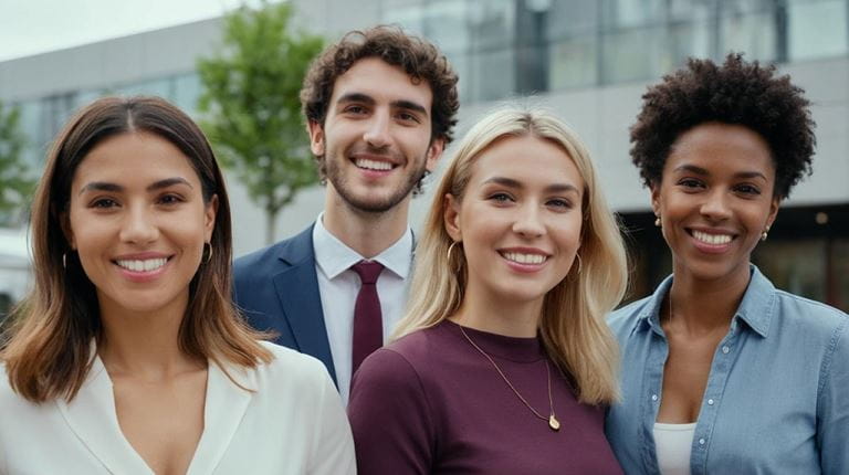 Divers group of people
